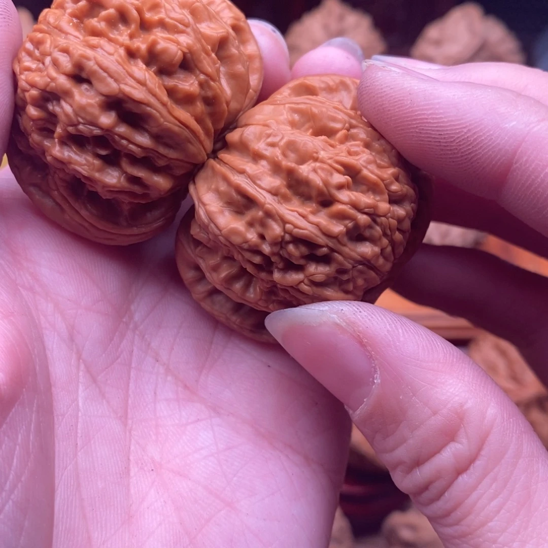 文玩核桃把件無*白狮子43