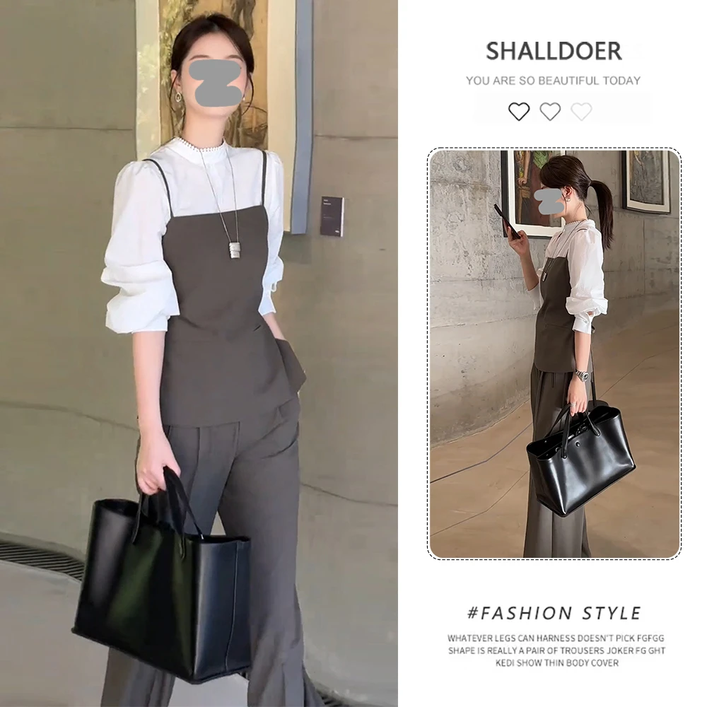 韩版时尚休闲风套装女2025年早秋新款洋气高级感慵懒风潮流两件套