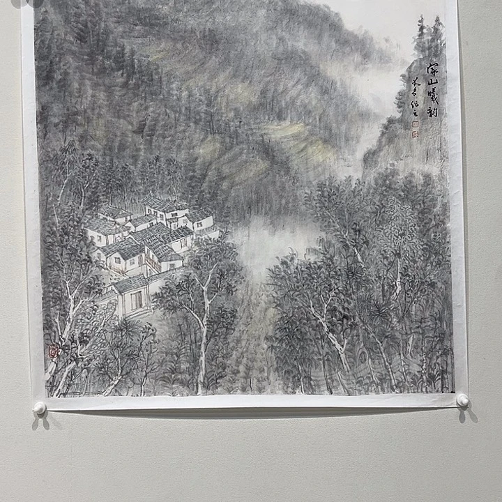 国画吕爱群老师山水作品