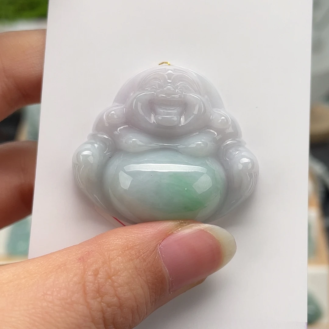 翡翠未镶嵌颈饰佛公