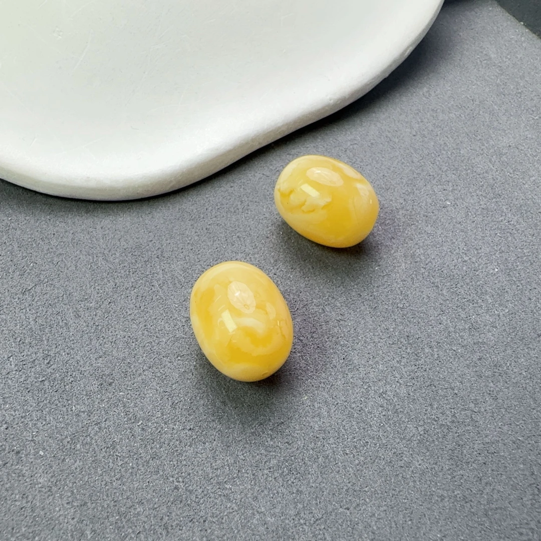 精品蜜蜡枣珠妖白花单珠（大号）多样性发一