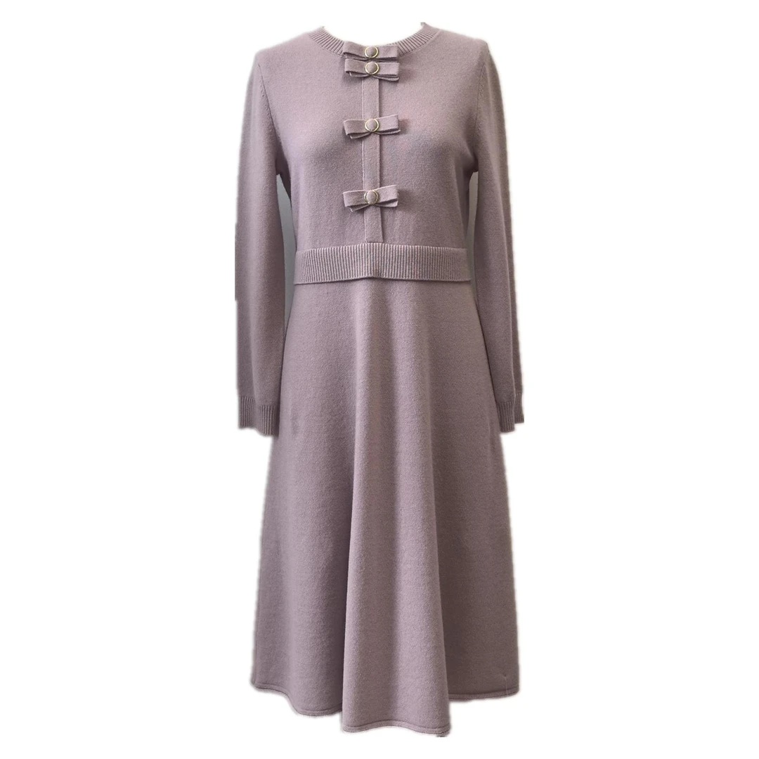 玖姿安娜蔻KWFD31413温柔风知性100羊毛毛衫女装2025冬季新品