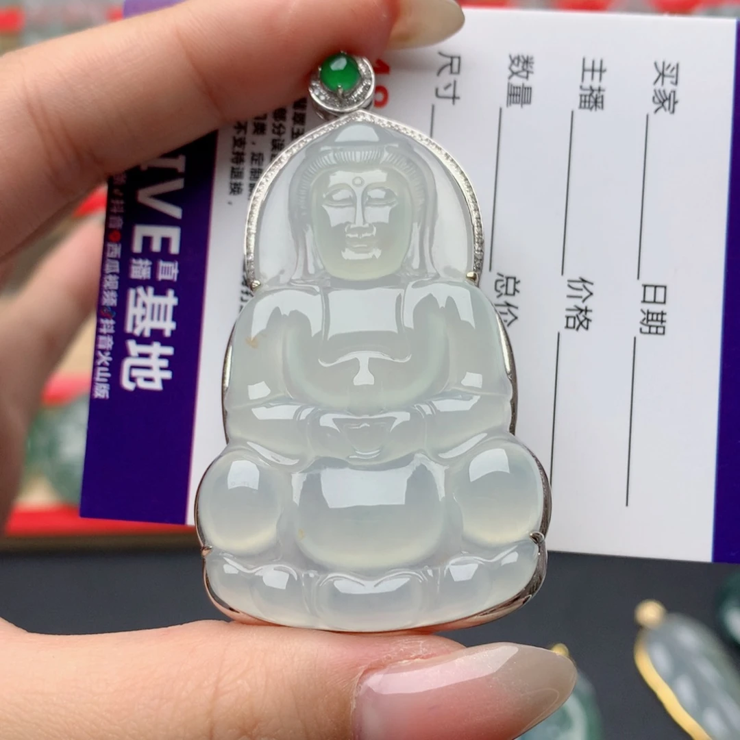 翡翠颈饰18K金镶嵌今****