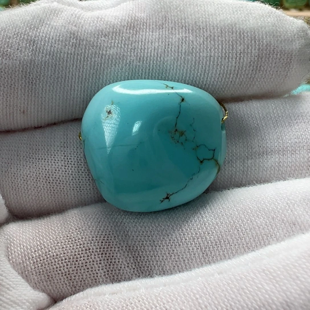 未镶嵌绿松石随形19.5mm