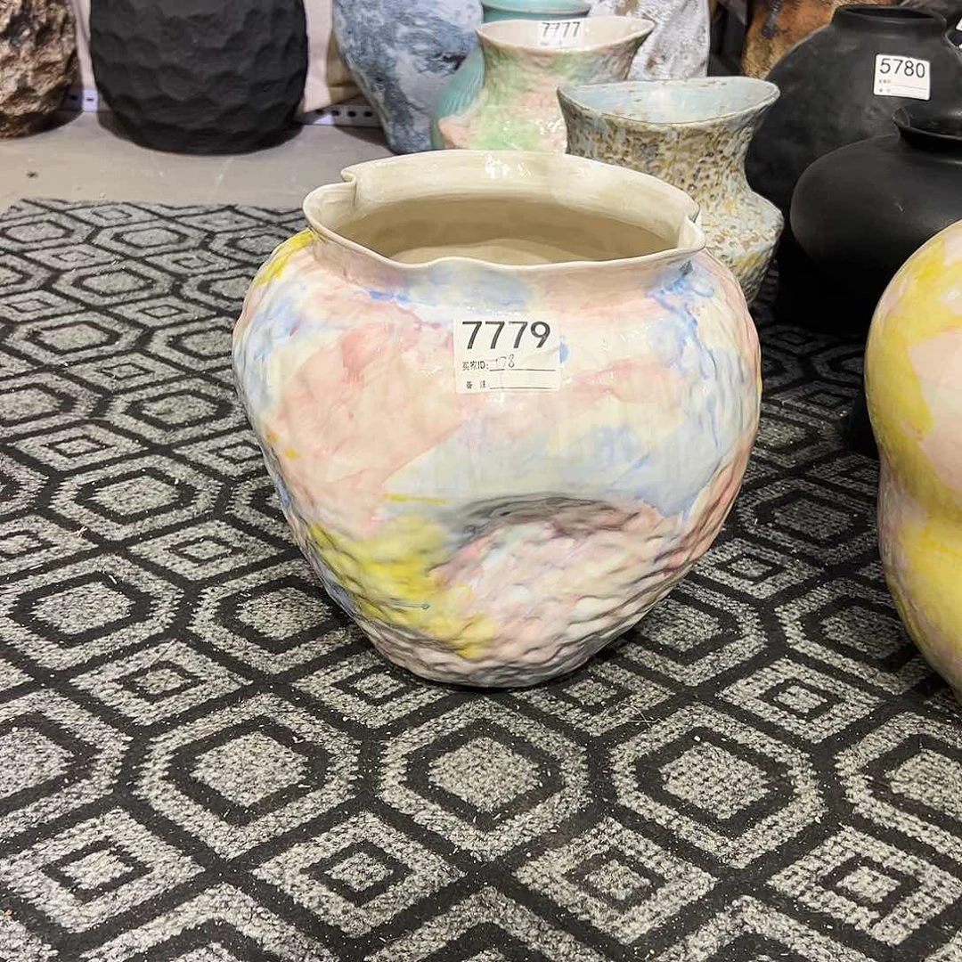 瓶美*7779高28口19陶瓷花瓶无孔