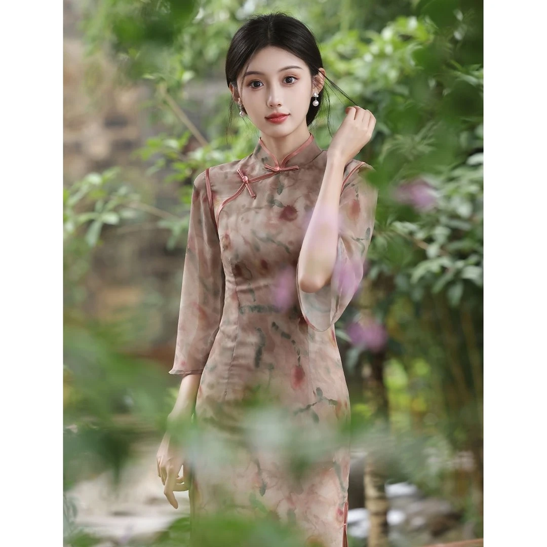 复古旗袍2025秋季新款新中式改良少女年轻款气质高端仙气日常可穿