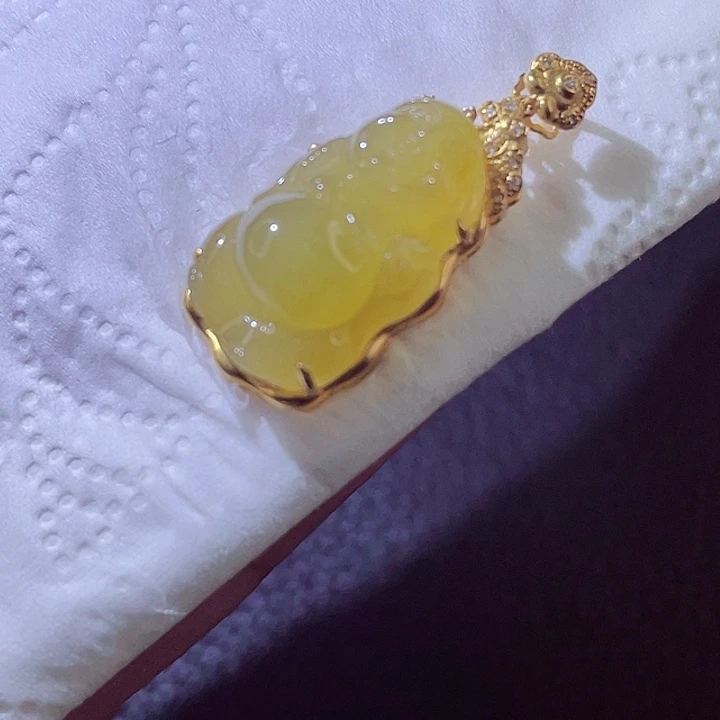 颈饰18K金镶嵌翡翠翡翠