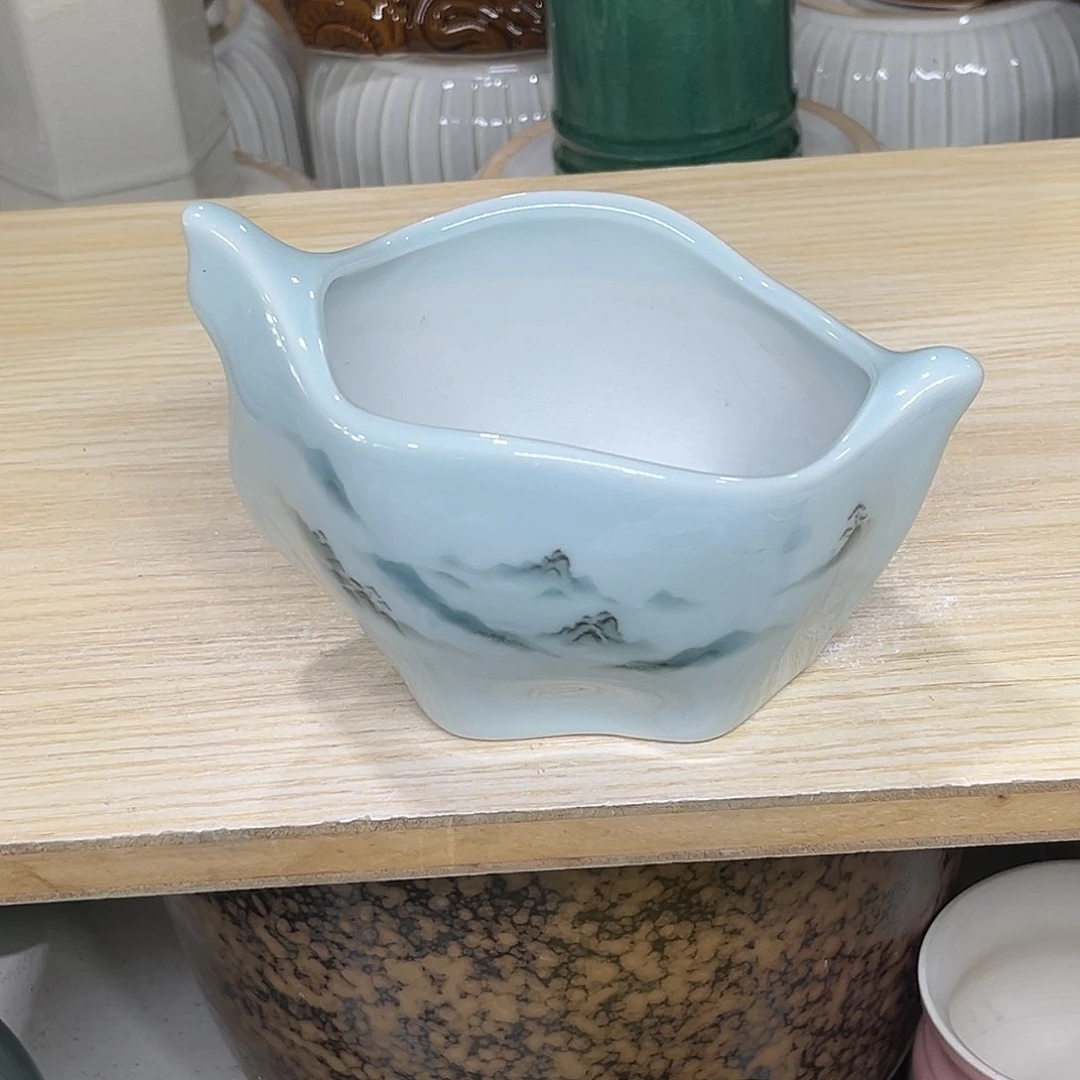 陶瓷绿植多肉微瑕花盆口径11*9