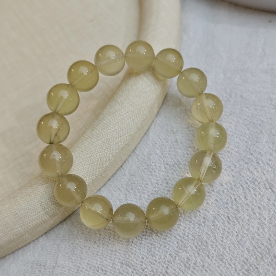 DL2108黄水晶精品素圈手链-13+