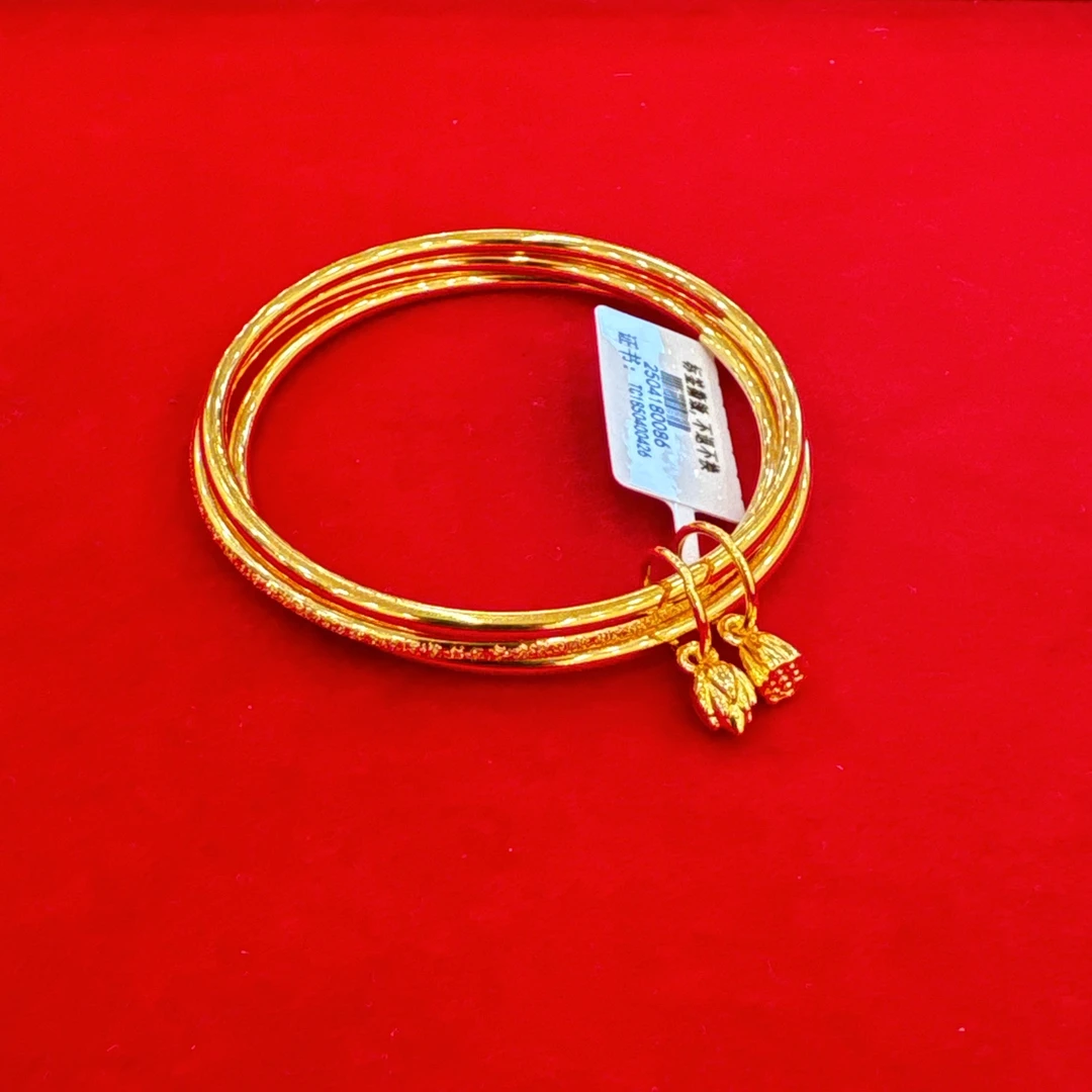 足银手镯 足银手镯 三生三世手镯单圈卡3mm左右百搭时尚古法