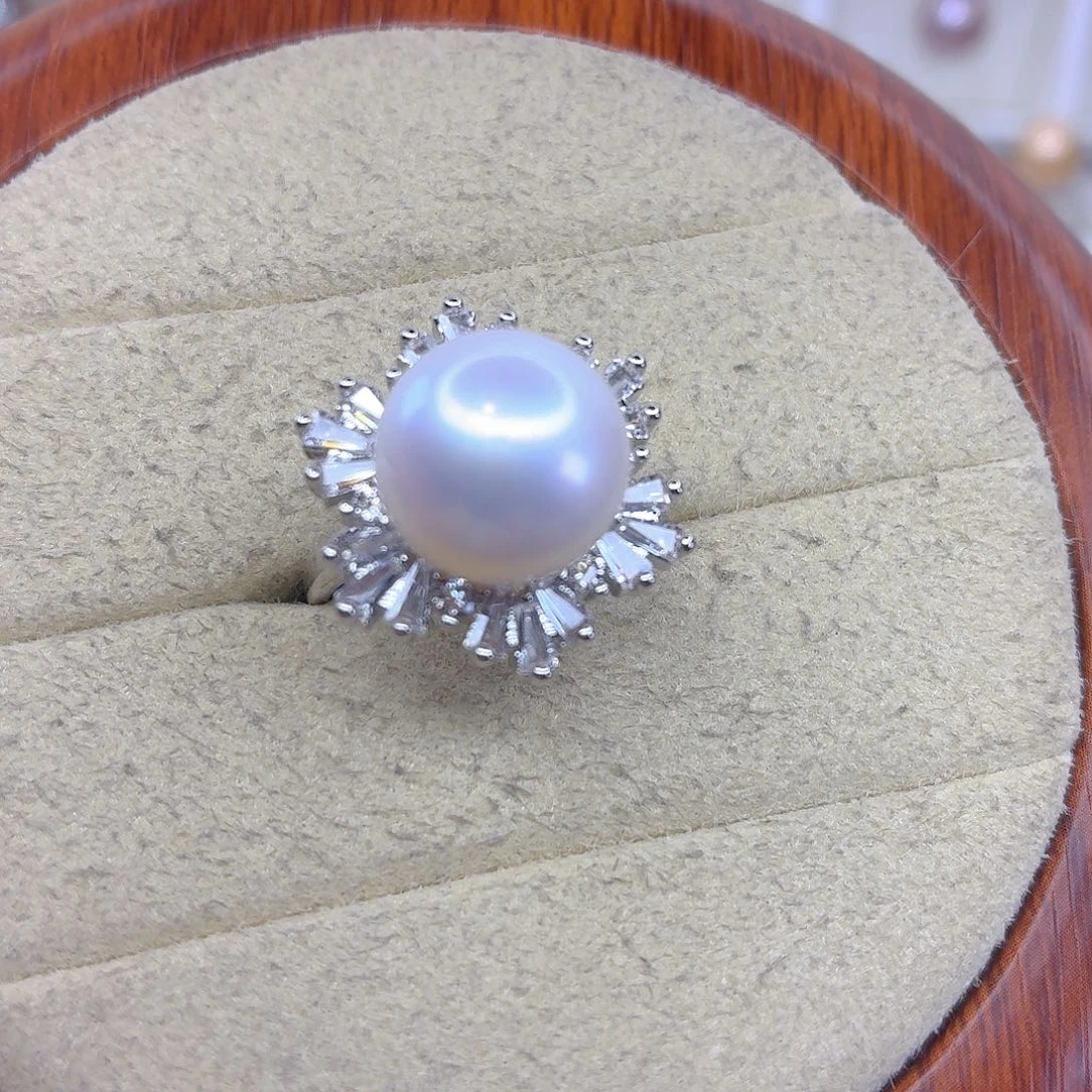 淡水珍珠戒指合金