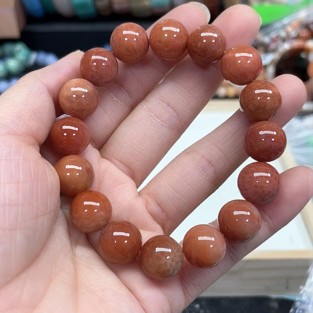 硅化珊瑚（珊瑚玉）手串未镶嵌瑾*578