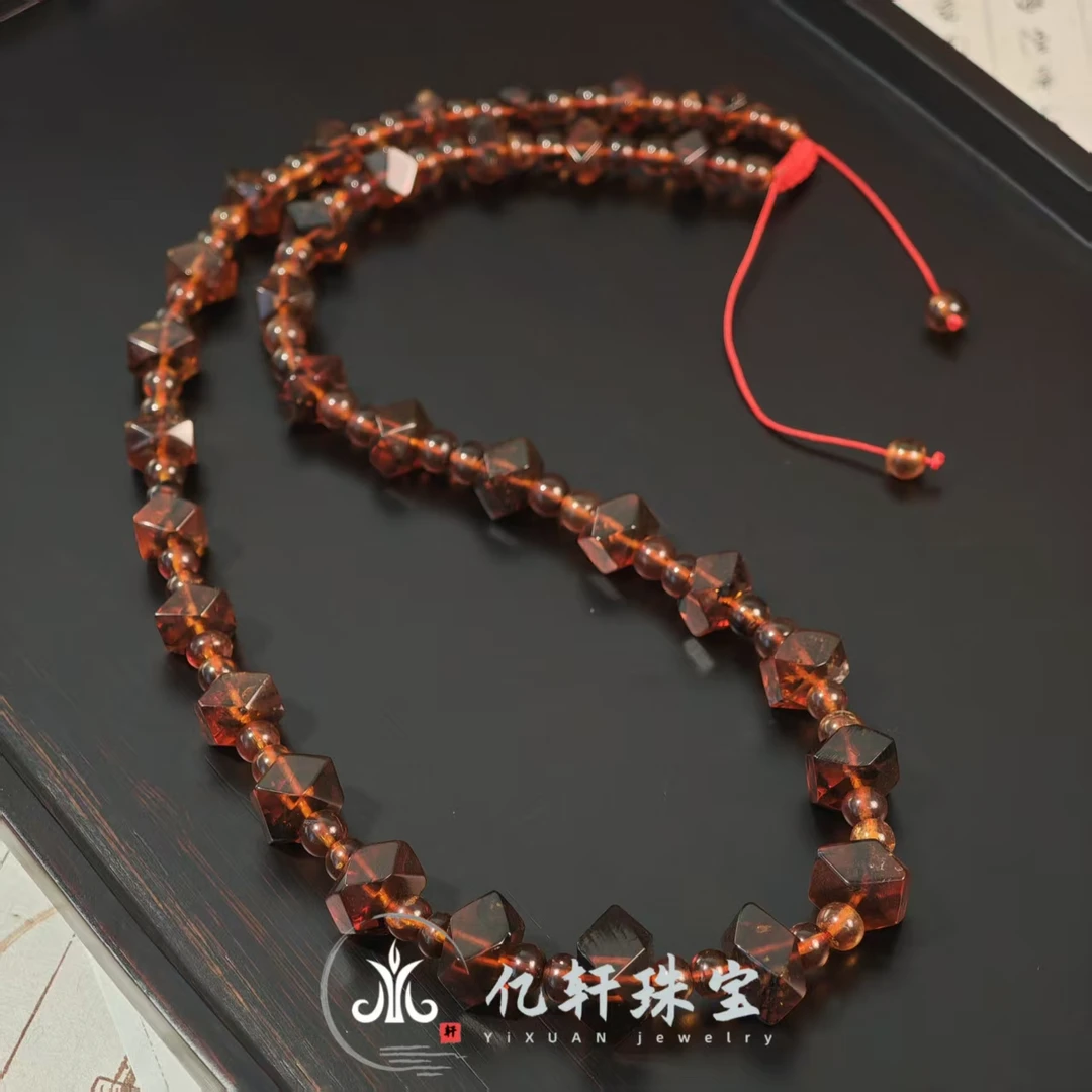 【亿轩珠宝】抚顺琥珀八楞公主链