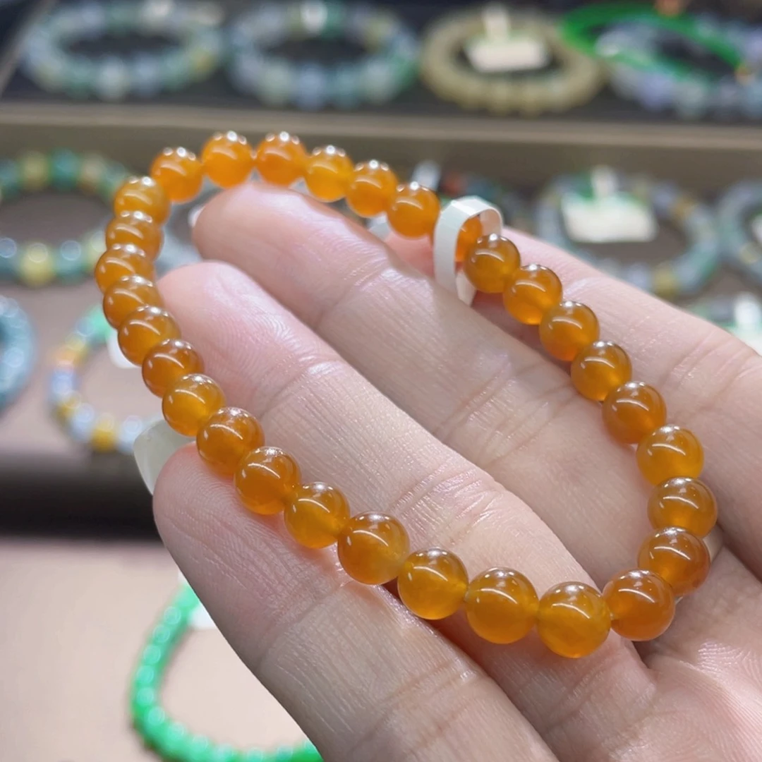 未镶嵌手链翡翠正冰西柚红