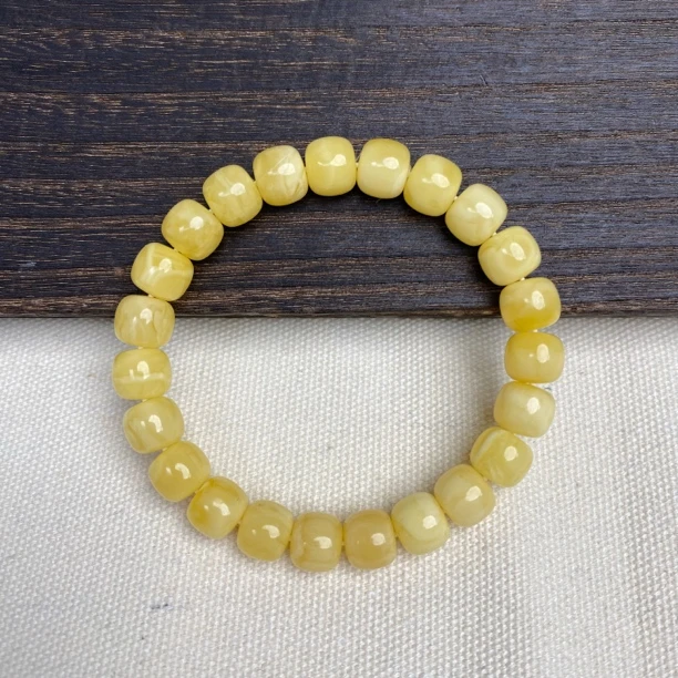 10毫米13.7俄料浓蜡妖花蜜蜡老型直切蜜蜡手串虎皮溶洞妖花手链