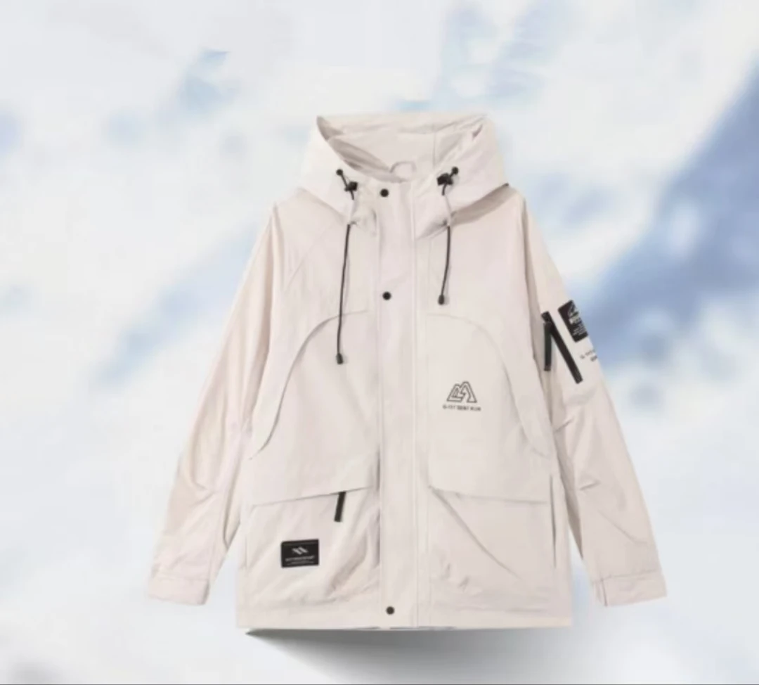 3305白G-【剪标款 介意勿拍】涉猎者户外探险工装连帽加厚外套