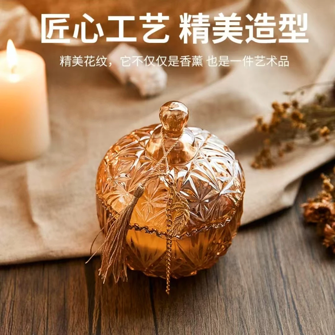 S香薰蜡烛礼盒琉璃盏卧室书房客厅持久留香高颜值轻奢礼物