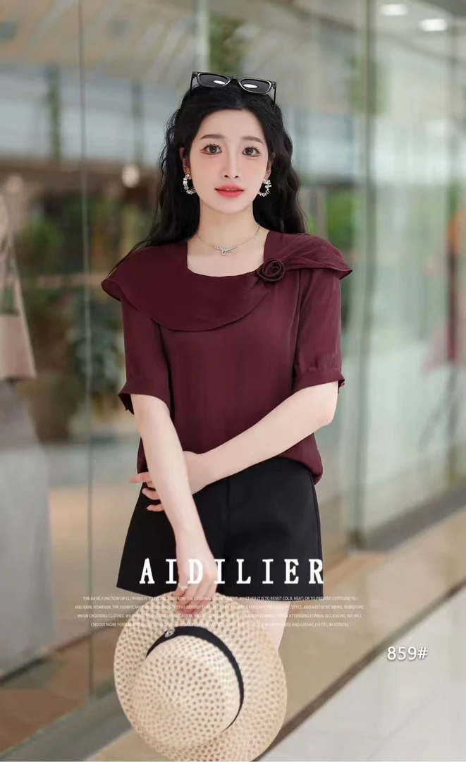 【大润】轻奢高级感立体花朵时尚小衫