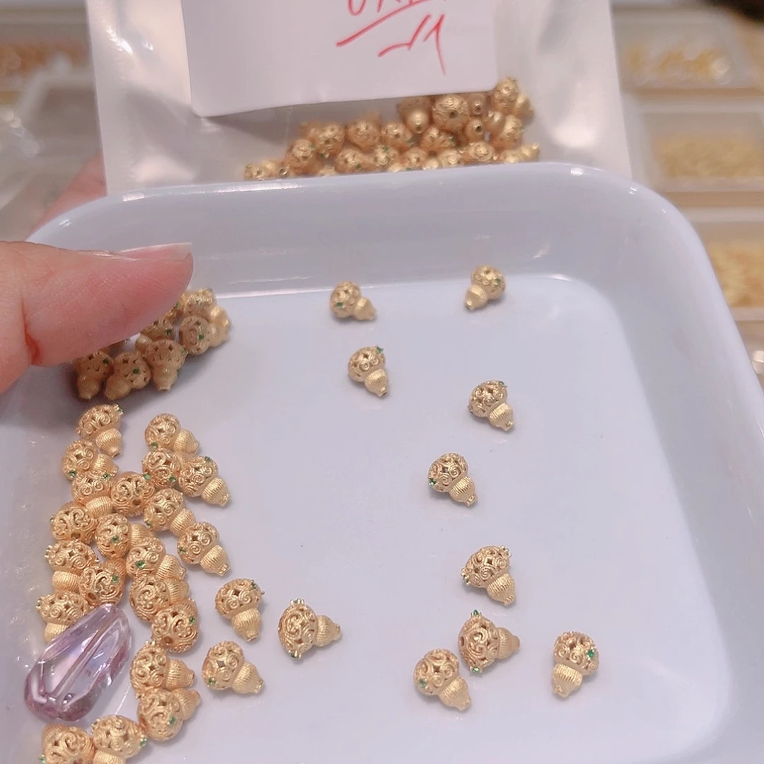 紫晶珠宝半成品银S925镀金镶嵌121