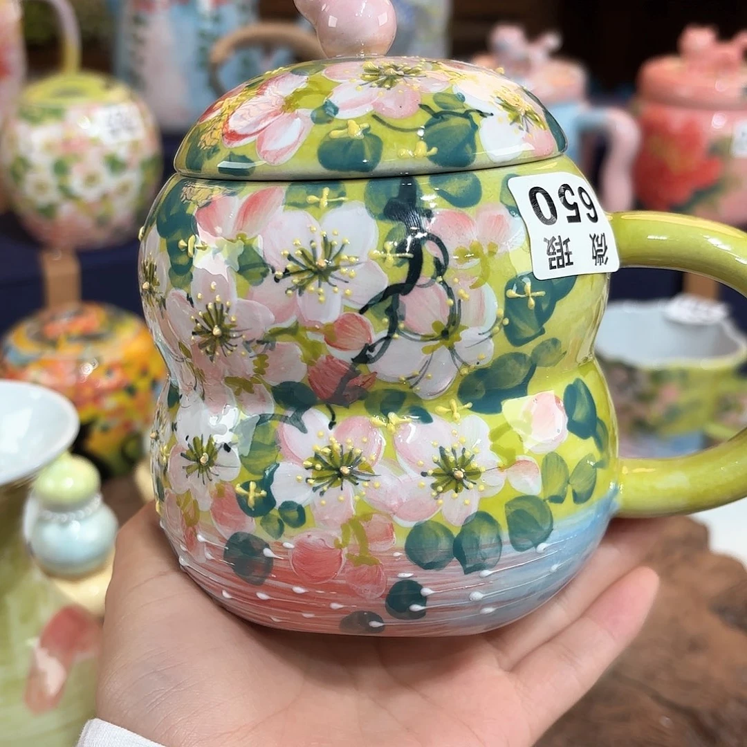 景德镇手绘高温釉下彩陶瓷茶具