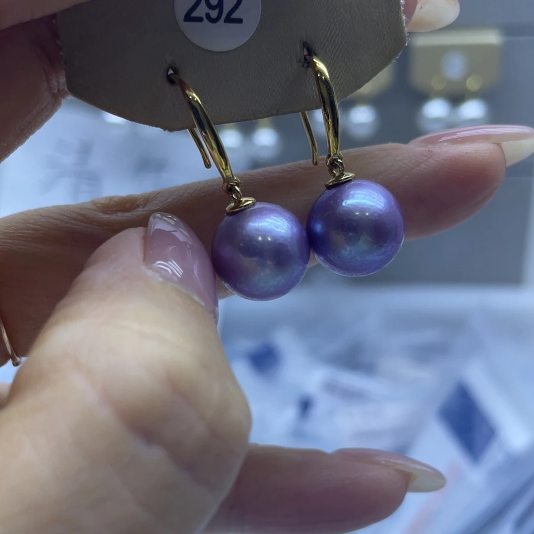 银S925镶嵌耳饰淡水珍珠