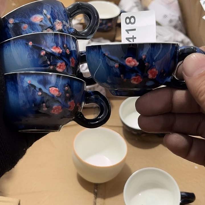 瓷片茶摆件工艺品摆件666
