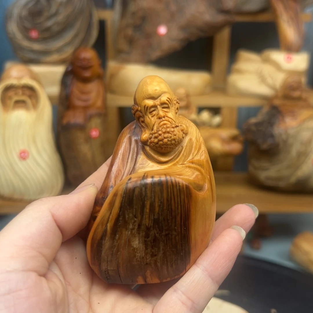木周崖柏木摆件手把件