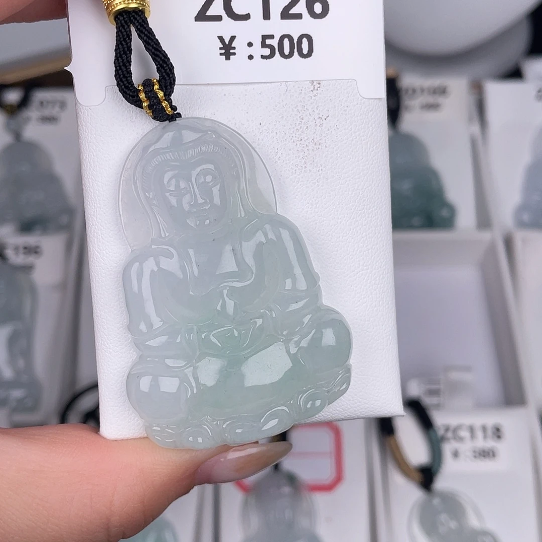翡翠未镶嵌颈饰zc126