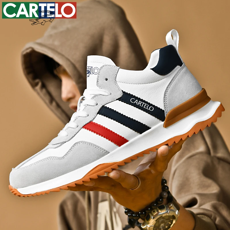 CARTELO/卡帝乐鳄鱼秋冬时尚男士休闲鞋男百搭潮鞋舒适跑步运动鞋