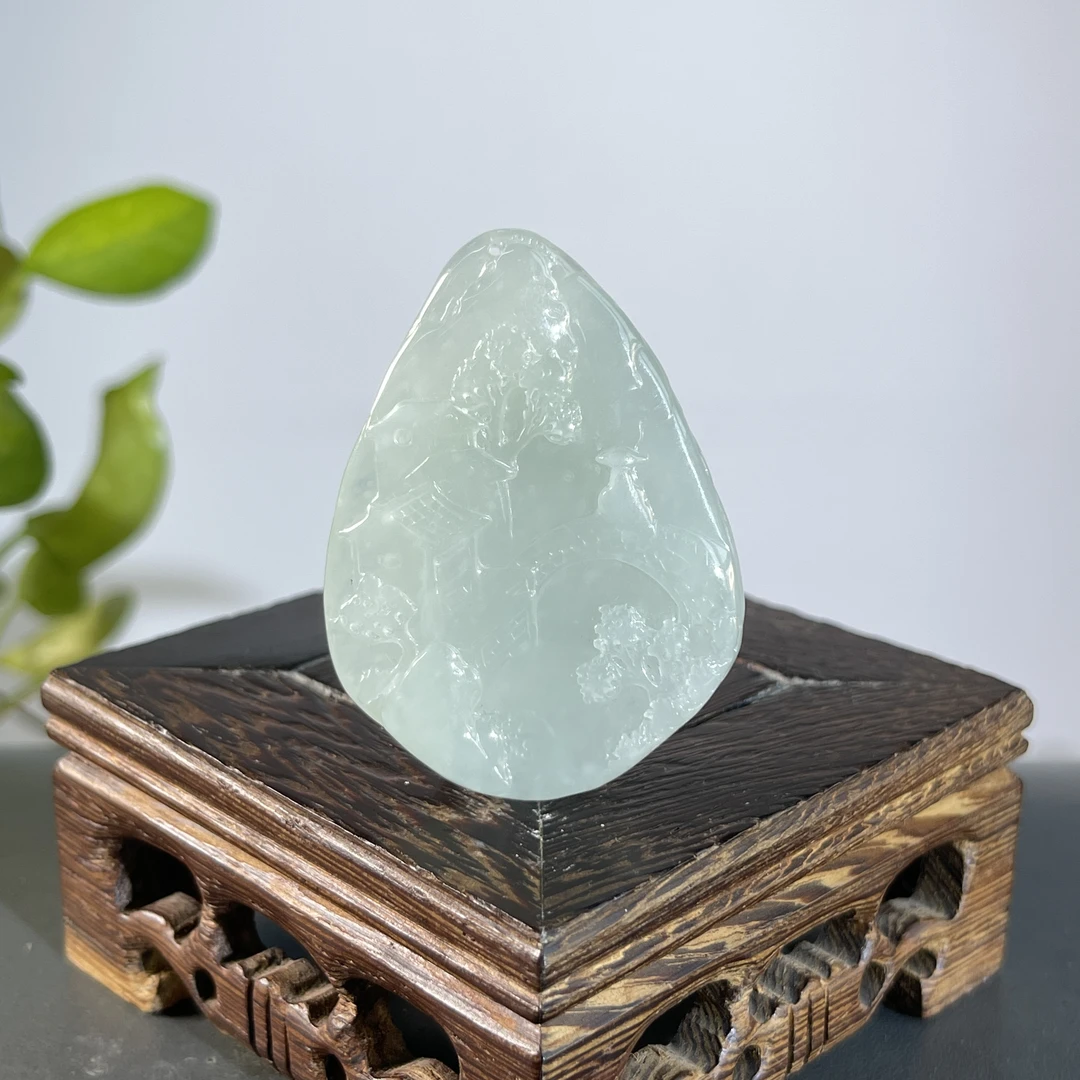 JXA02-162 天然翡翠缅甸A货 山水牌