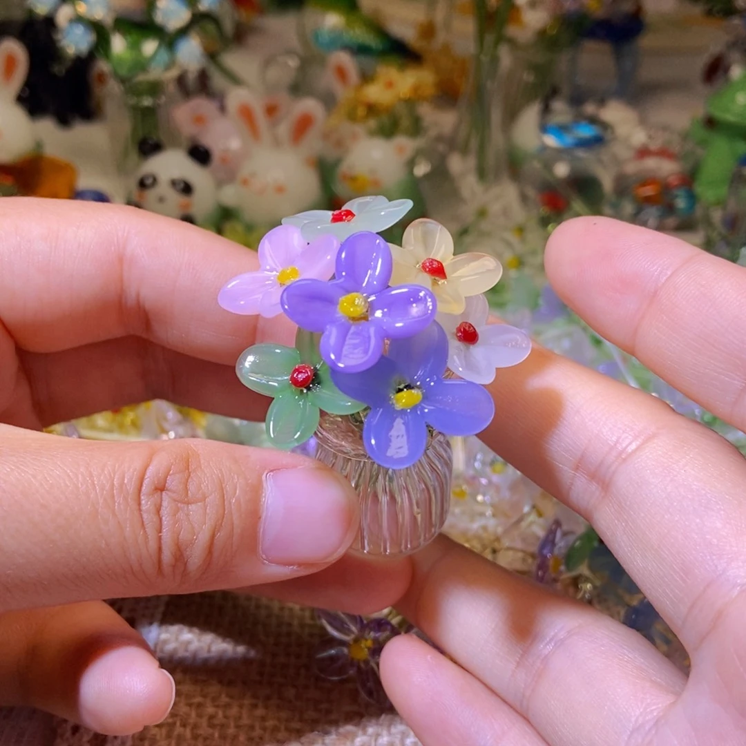 琉璃手工艺品七色花
