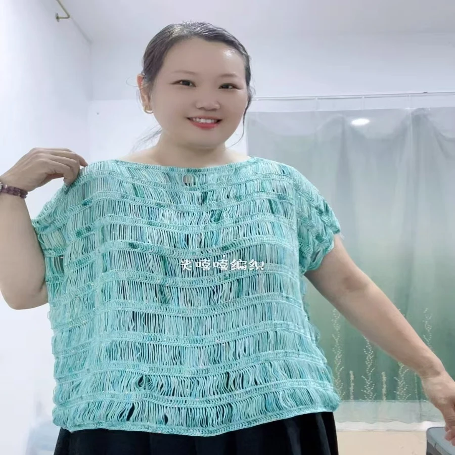 钩针流光浅夏上衣教程
