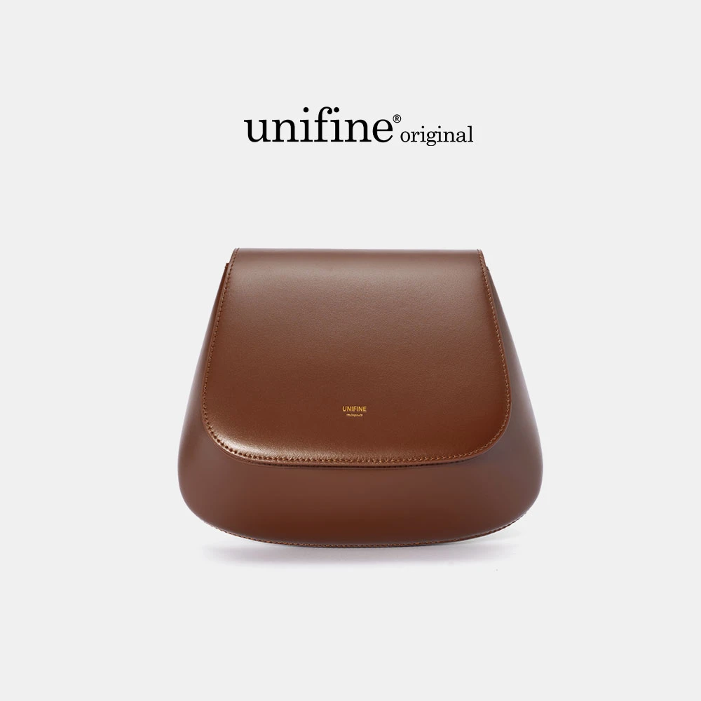 unifine真皮牛皮板栗小包包女休闲百搭原创设计