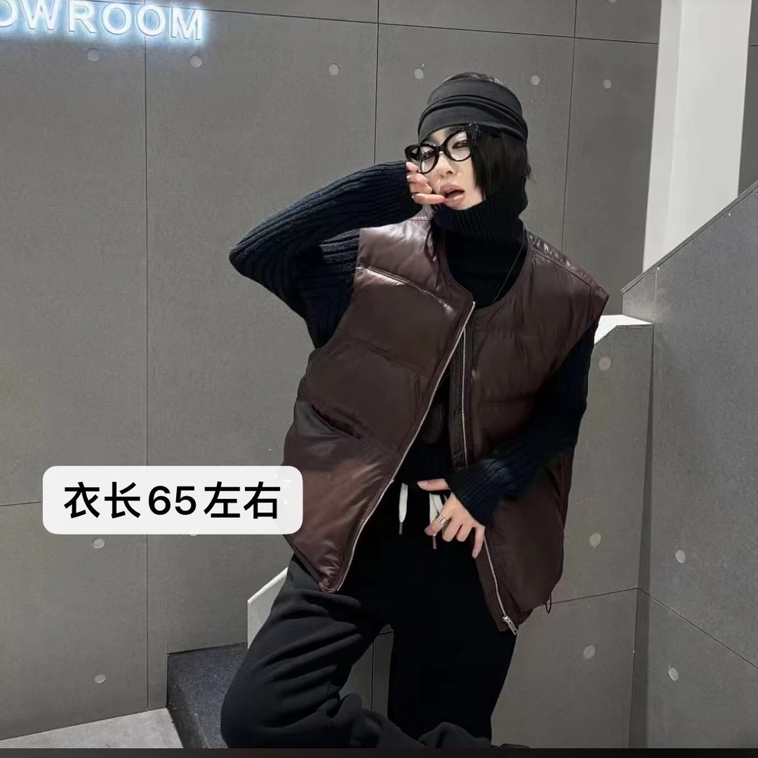 22.韩版时尚棉马夹9608款衣长约65