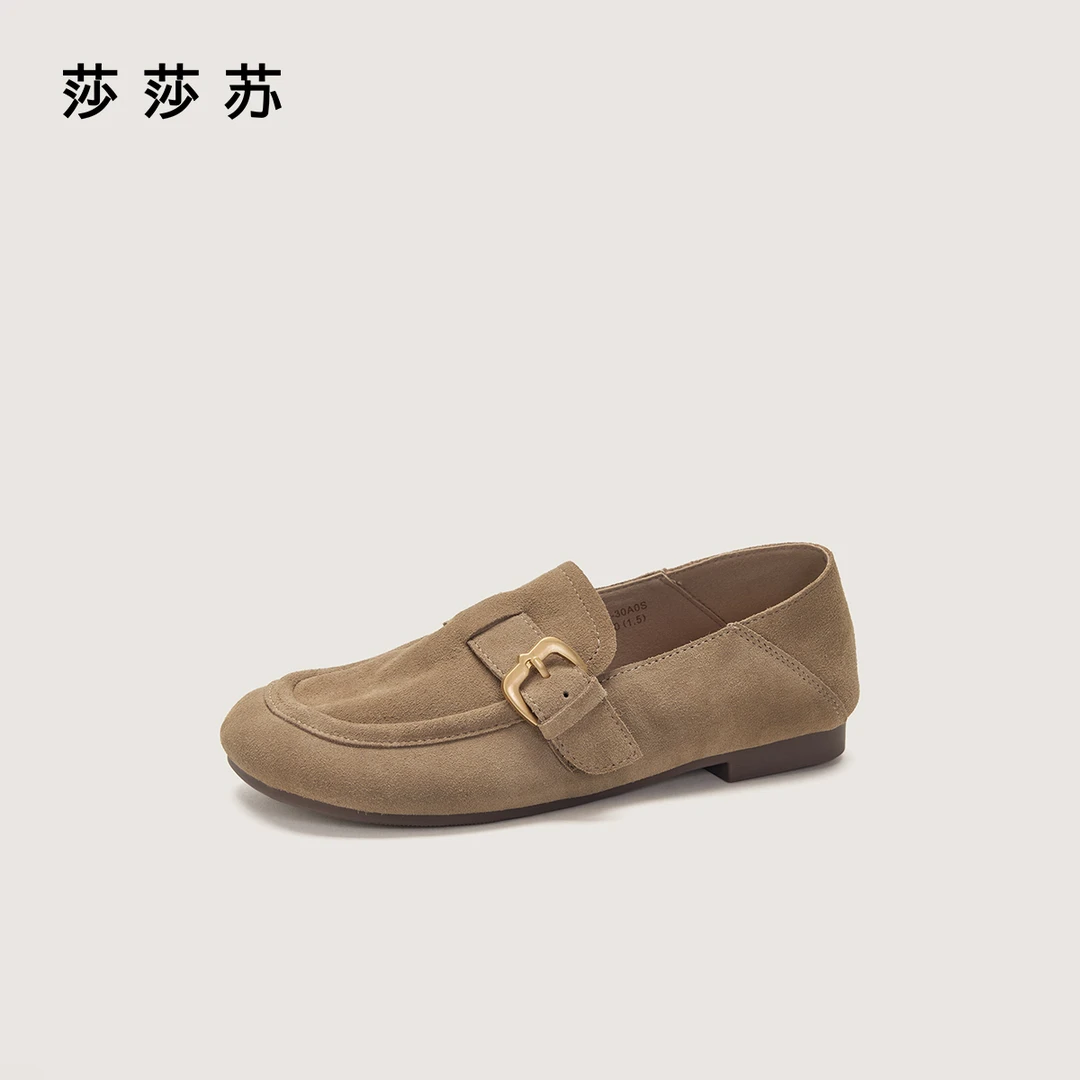 莎莎苏2025年春季时尚通勤平跟休闲女勃肯鞋休闲鞋ZA65191-30