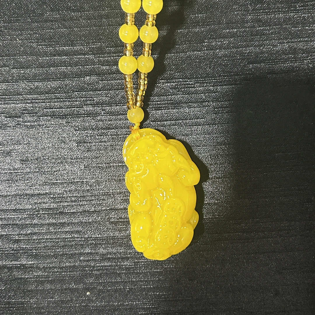 JL1091黄色貔貅百搭项链