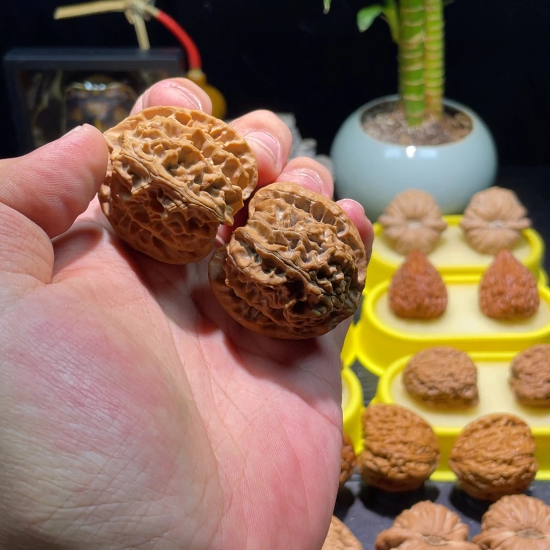 1***Z文玩核桃把件40苹果全品