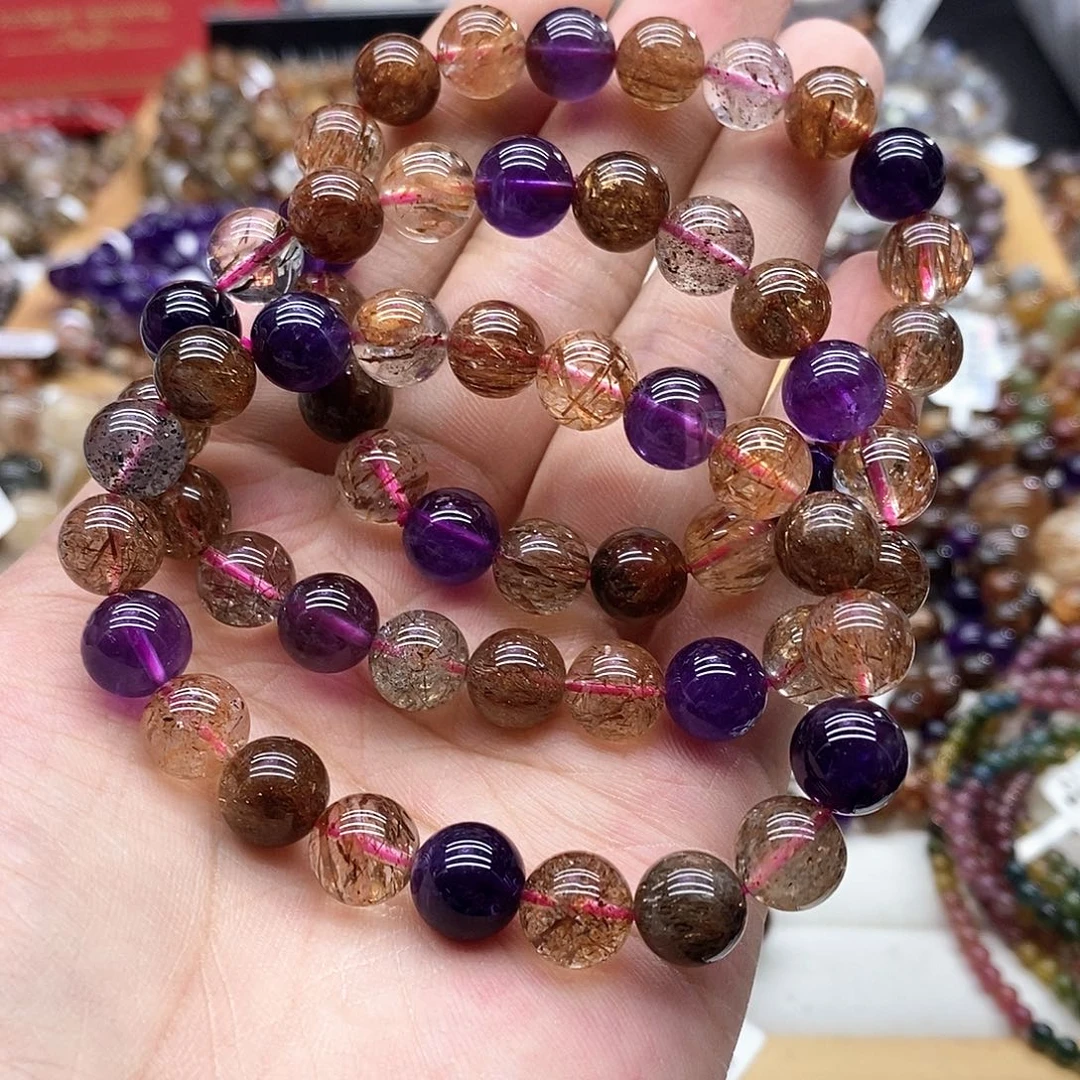 水晶手链未镶嵌多样性发货发一条