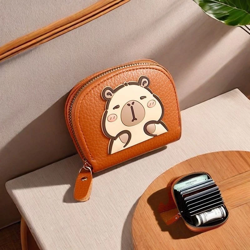 新款时尚卡通卡皮巴拉卡包证件包零钱包大容量多功能简约便捷包包