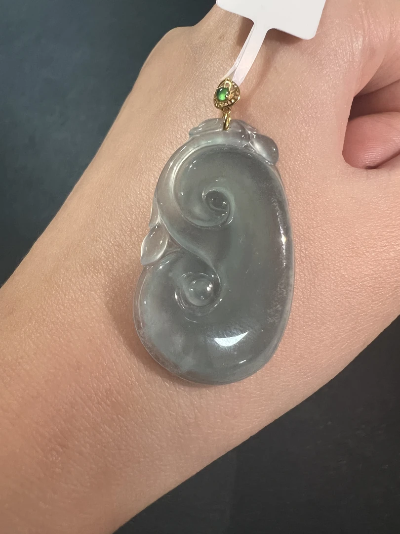 天然A货翡翠如意吊坠AQ027多样性发其一
