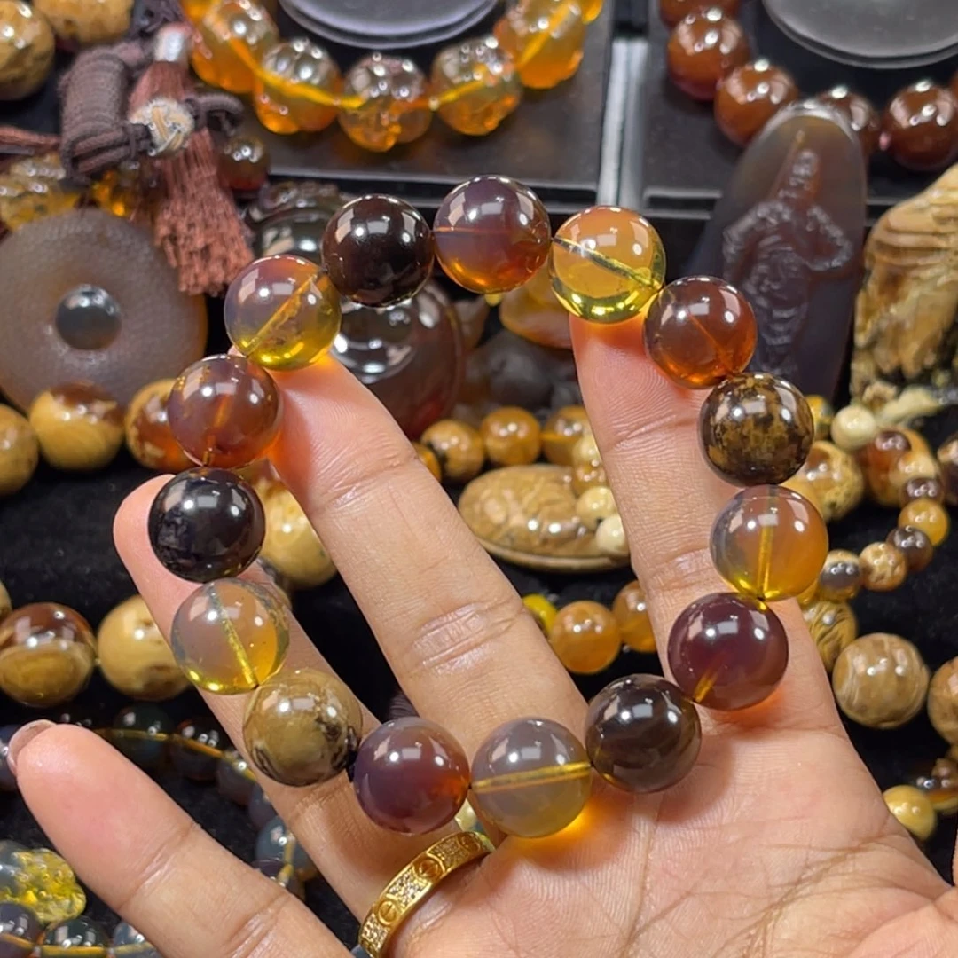 琥珀手链未镶嵌—****】多宝14