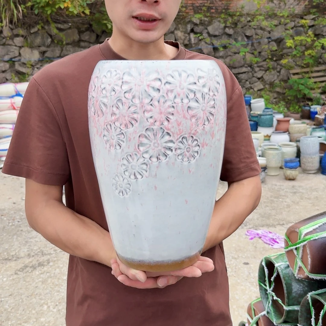 紫砂花盆口16高33（一个窝口粉