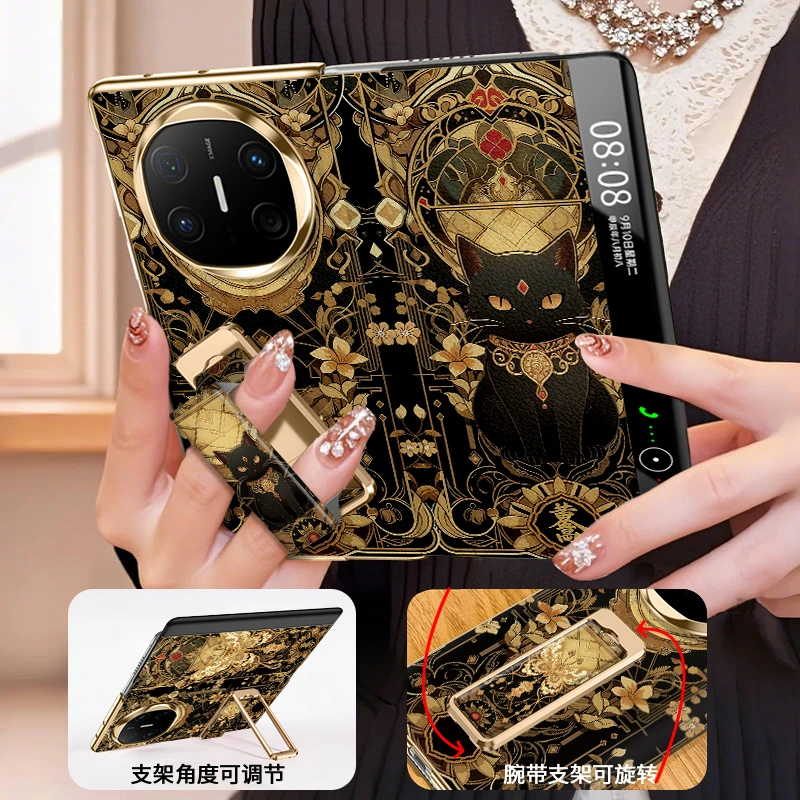 高颜值适用华为mate xt玄璎猫手机壳matex6折叠x5典藏版全包防摔