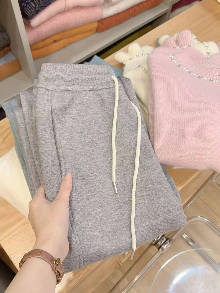 【反季清货】七言家推荐款！保暖羚羊灰加绒加厚直筒裤335