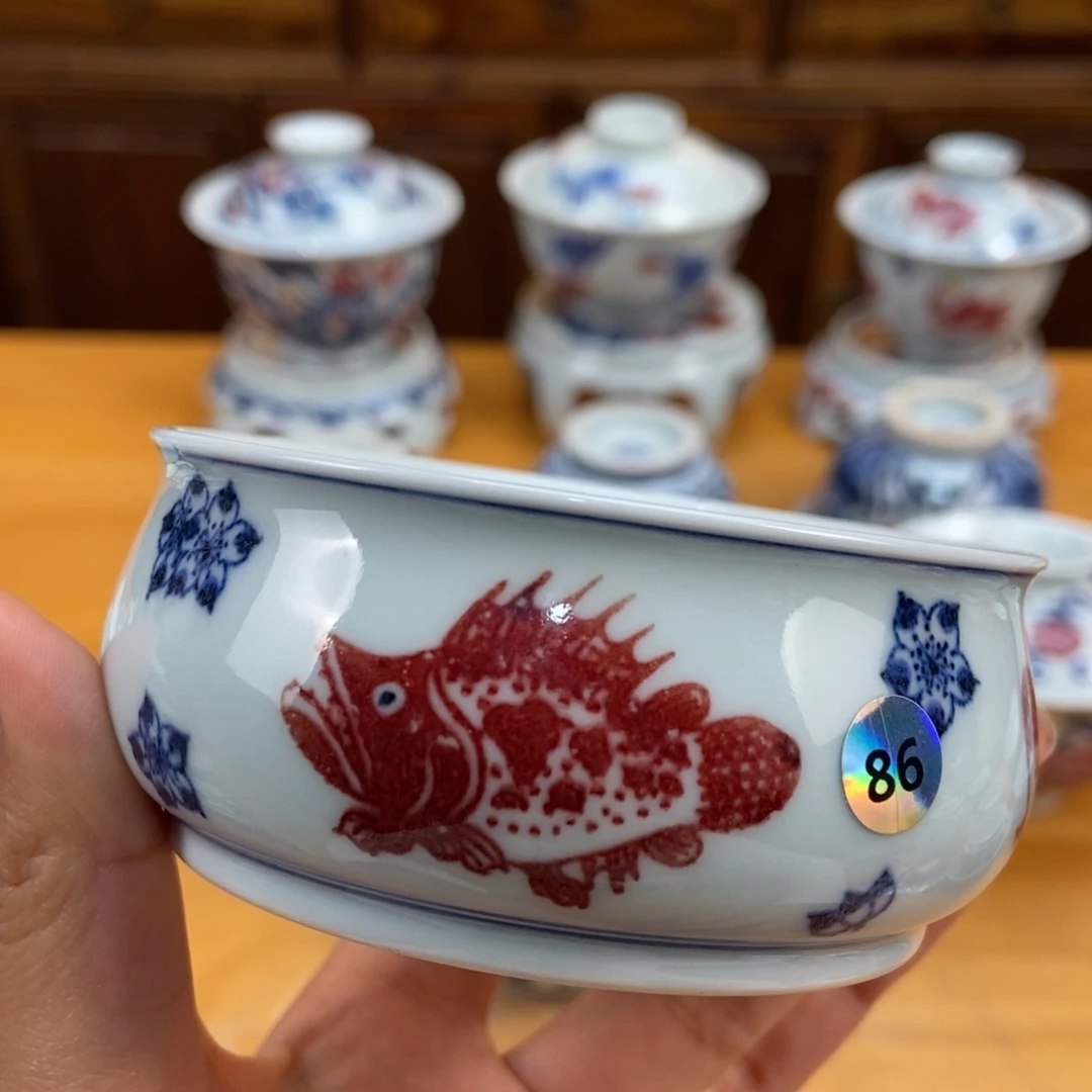 手绘现代茶具非古董