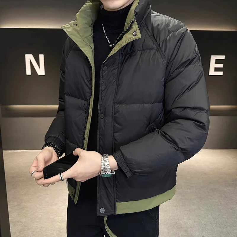 LOzP羽绒服男轻薄2025年冬季新款潮牌立领短款潮流上衣加厚外套男