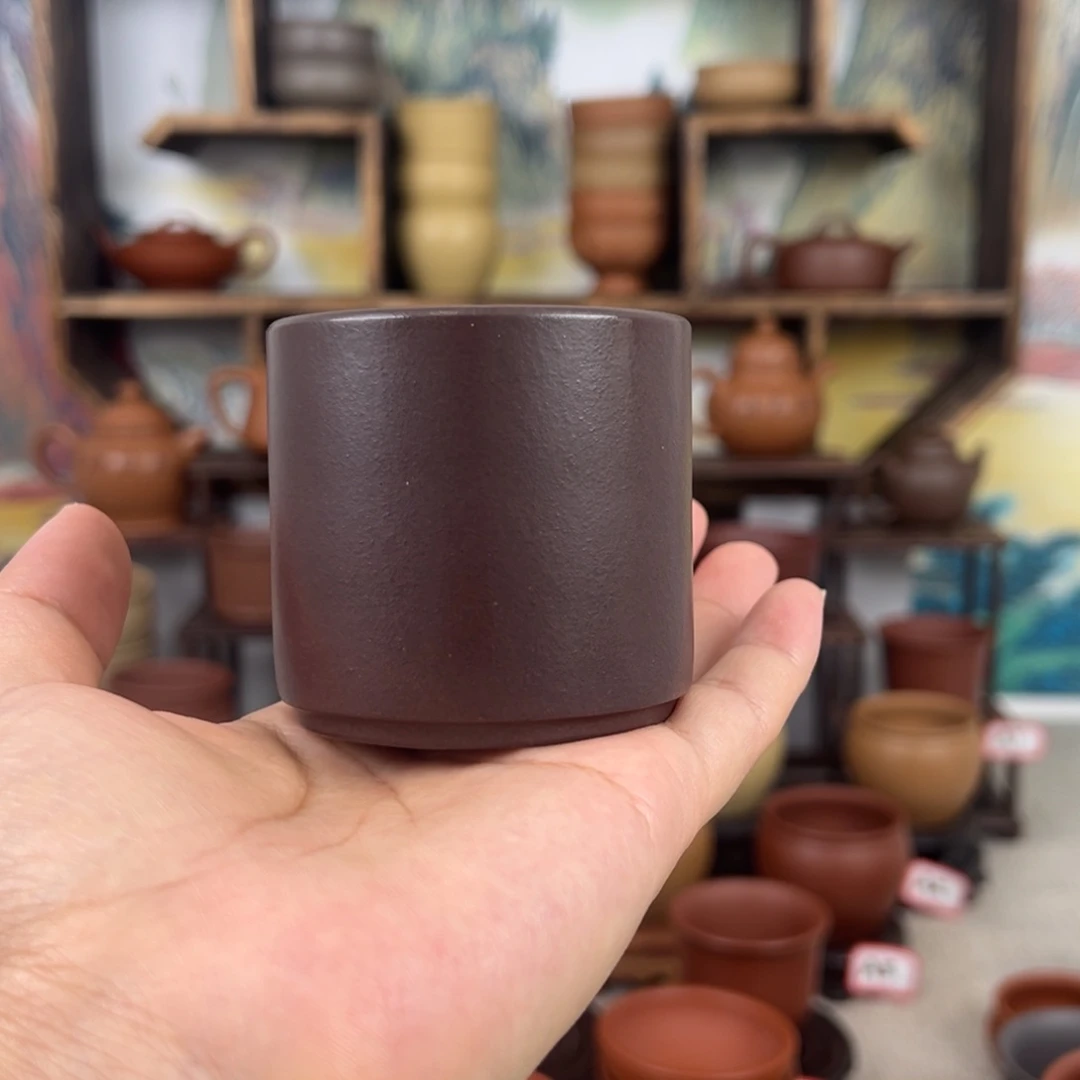 紫砂茶杯拙器甄选，纯原本矿。