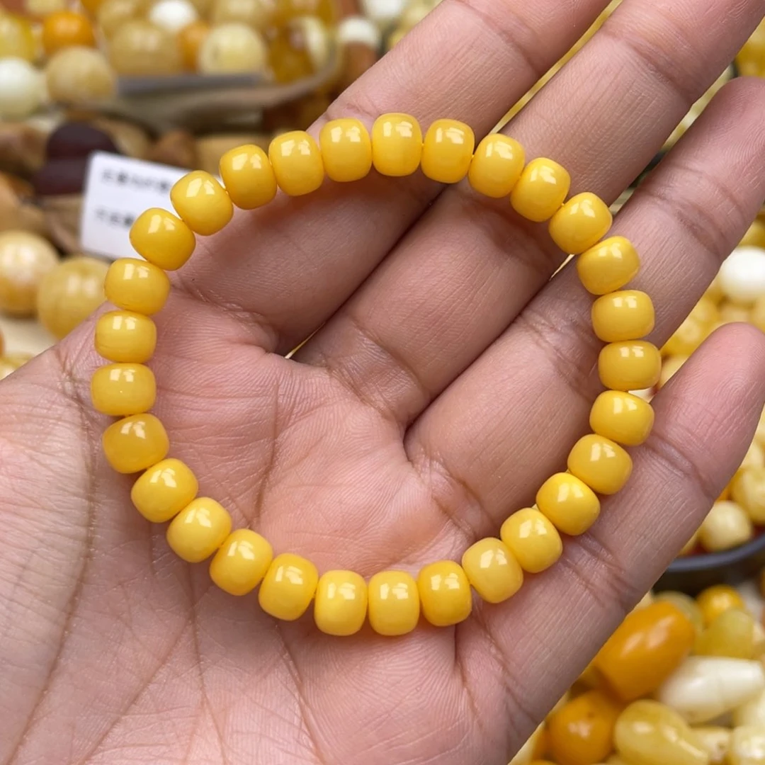 琥珀珠宝奇石未镶嵌8mm