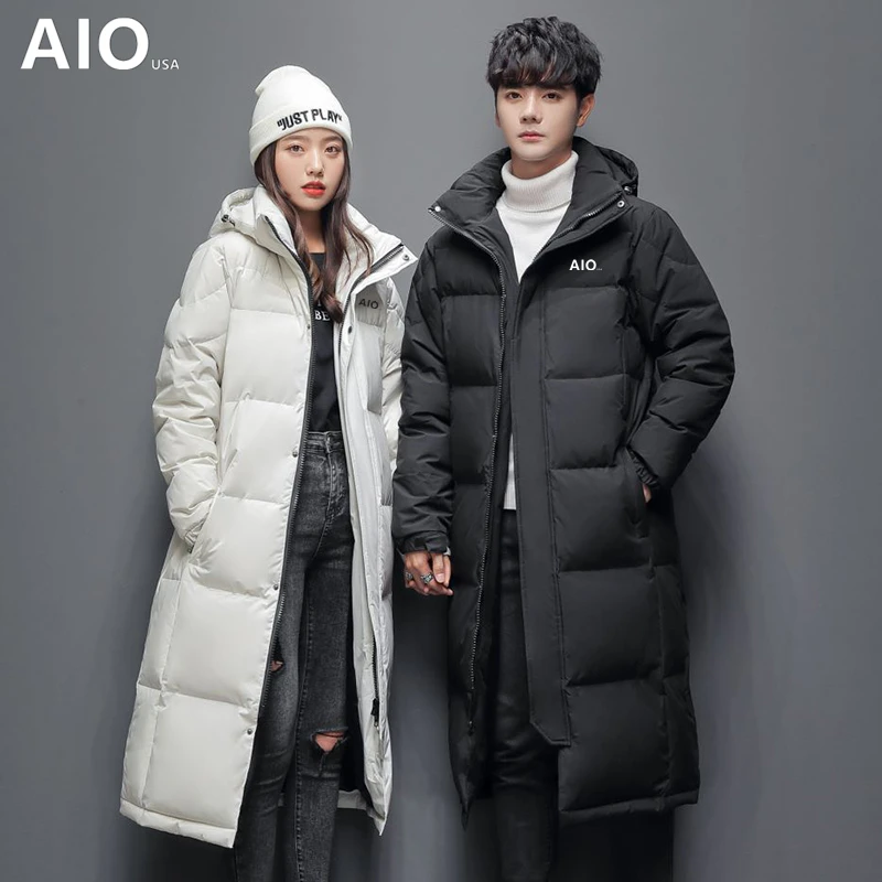 AIO中长款棉衣男士秋冬季加厚外套2025新款保暖棉服男女大衣棉袄