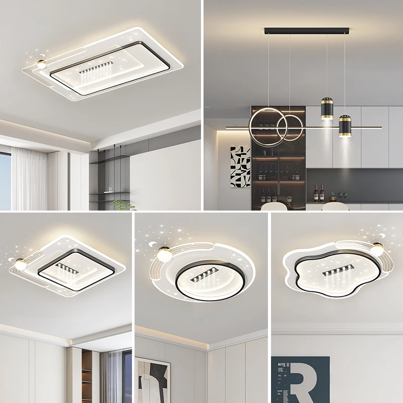 2025新款客厅吸顶灯射灯现代简约大气卧室灯护眼中山灯具全屋套餐